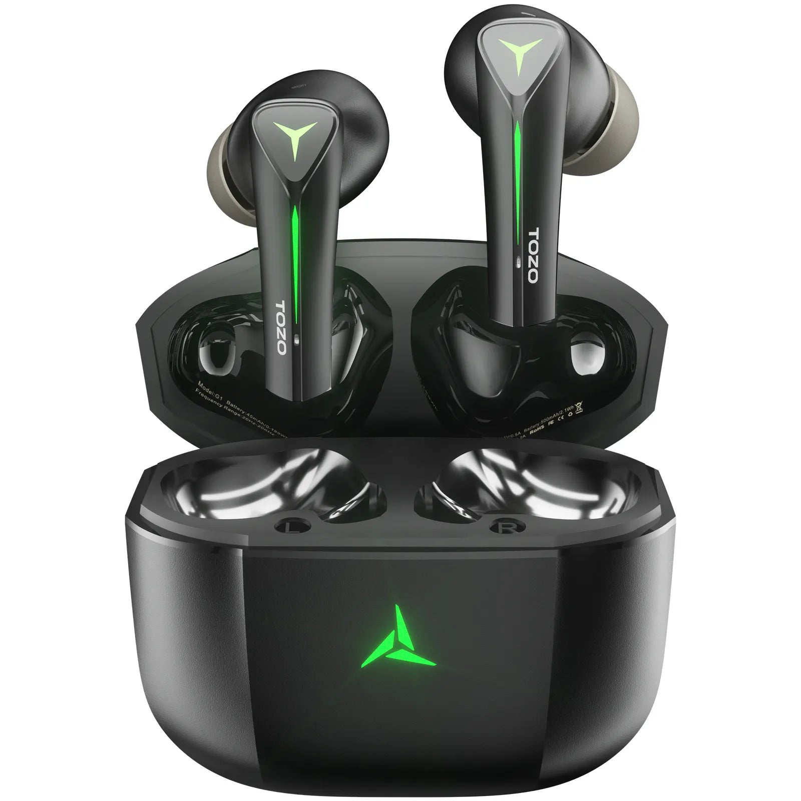TOZO g1 gaming earbuds matte black