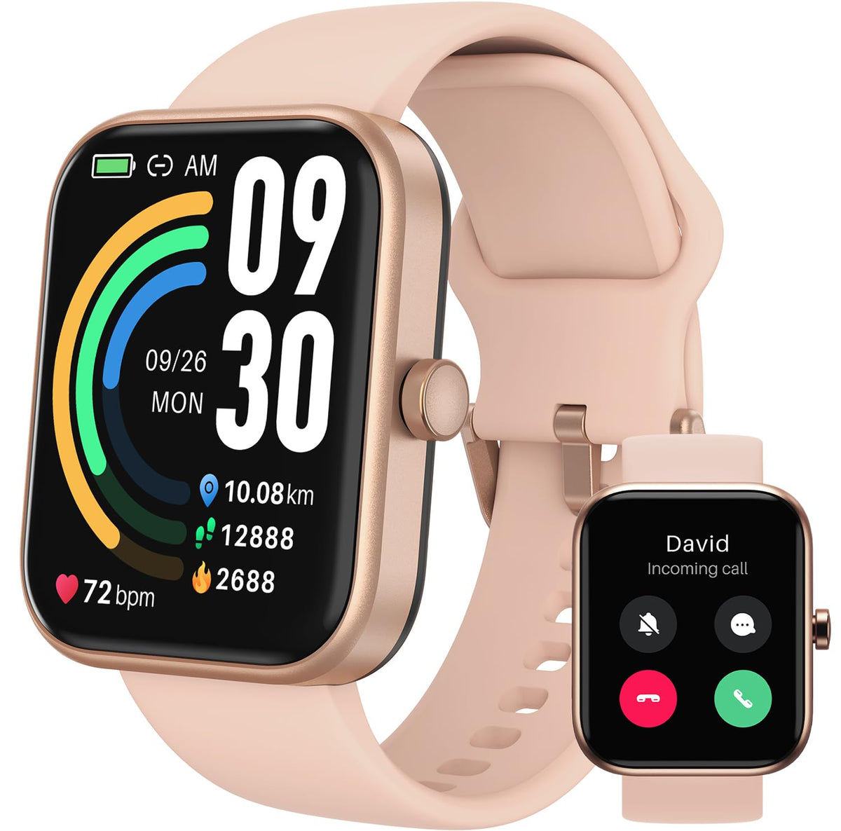 TOZO s3 smart watch rose gold